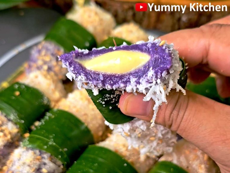 Cheesy Ube Palitaw Balls – Chewy Purple Rice Cakes