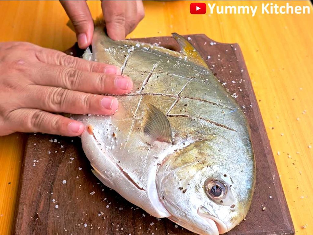 steamed pompano with ginger