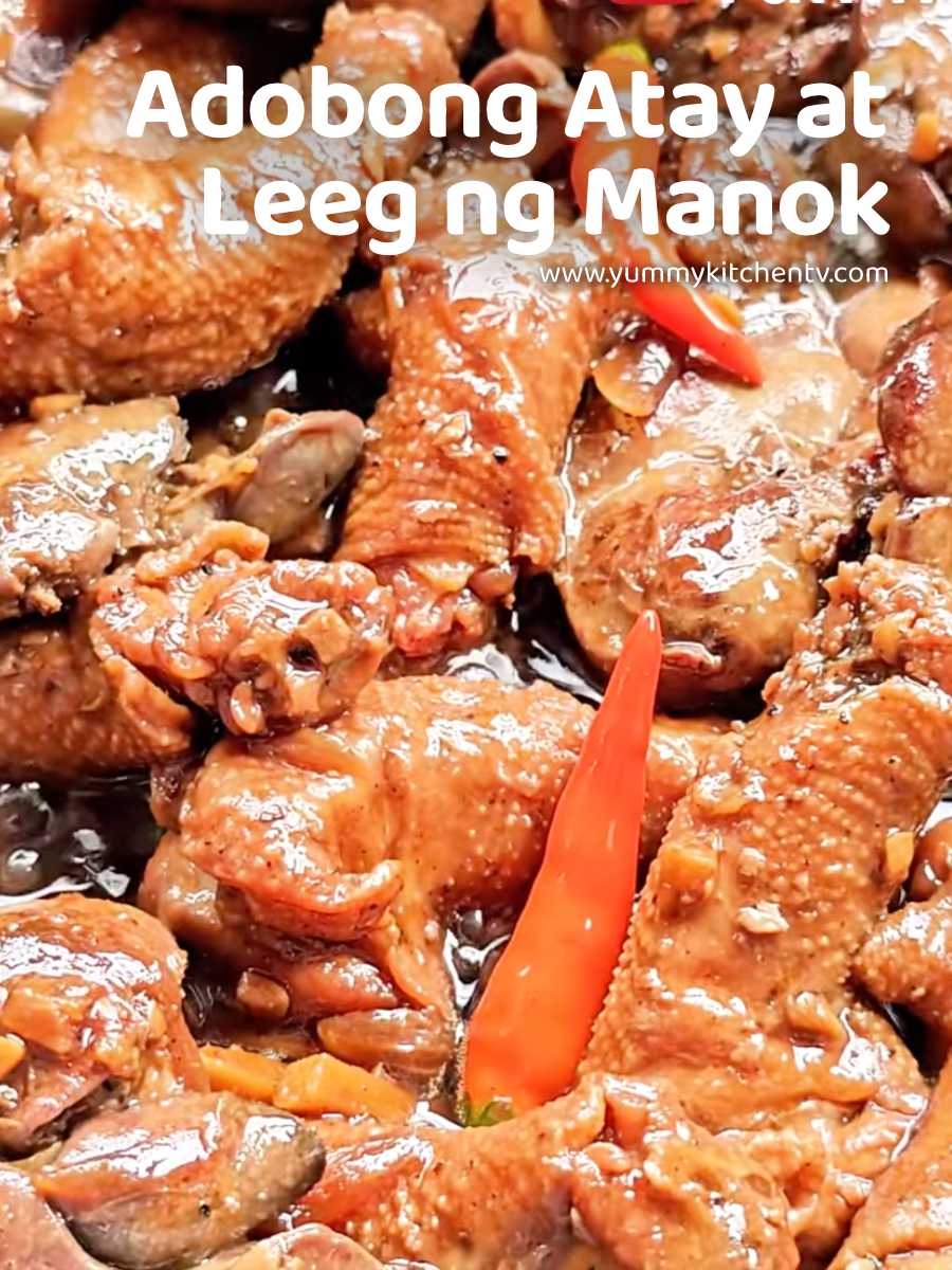 Adobong Atay at Leeg ng Manok - Chicken Liver and Neck Adobo - Yummy