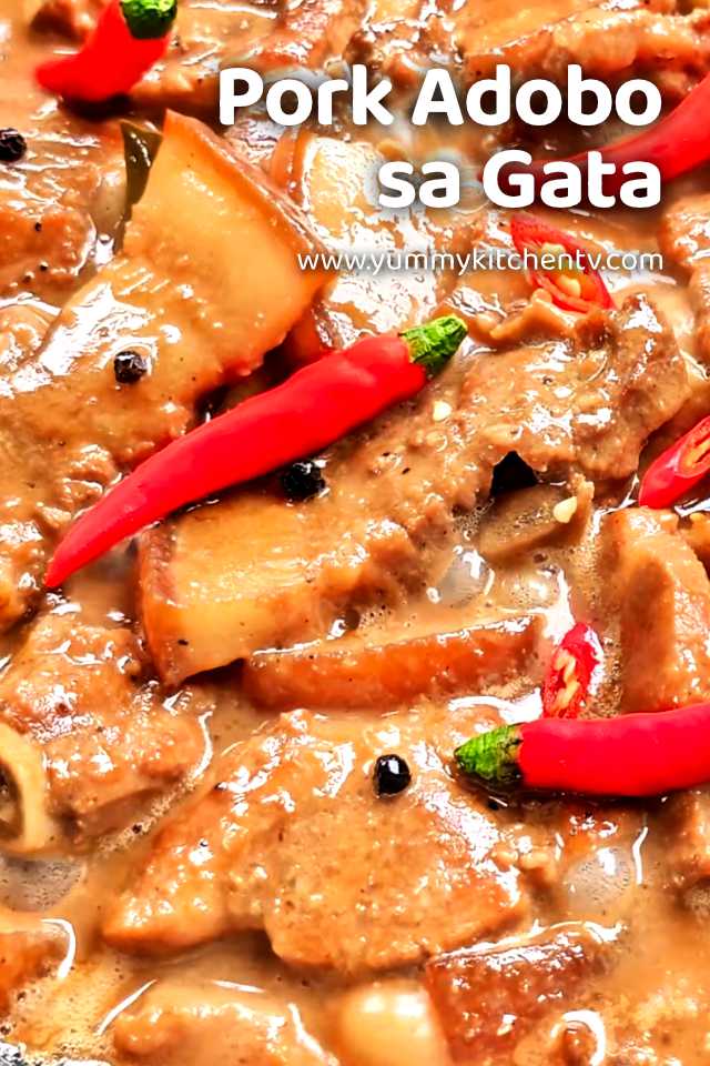 how to cook Pork Adobo sa Gata 