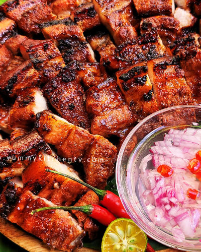 Inihaw na Liempo
( Grilled Pork Belly )