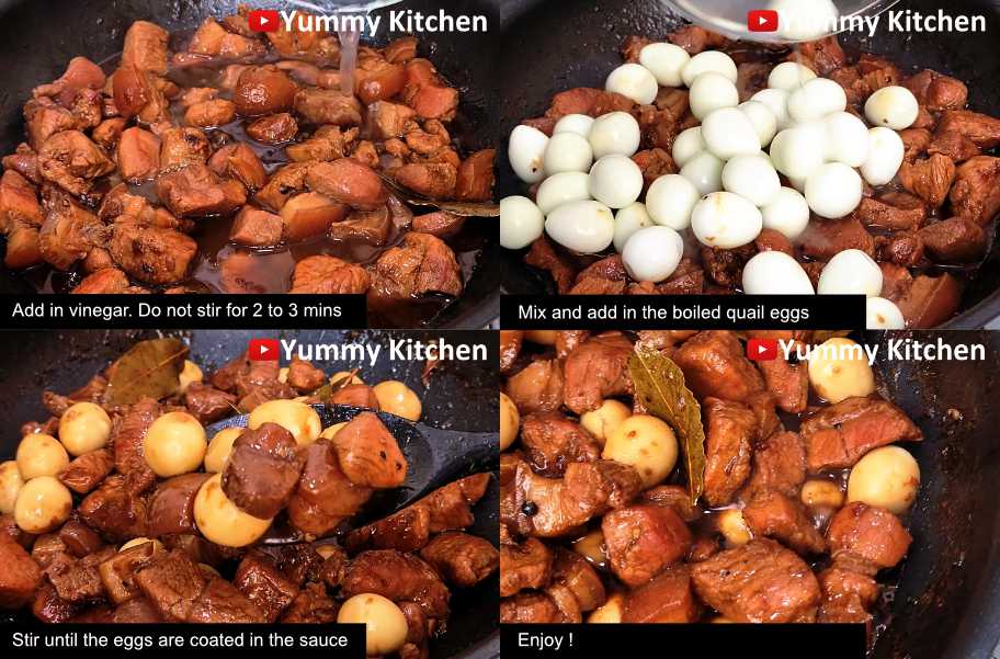 pork adobo with quail eggs recipe filipino style