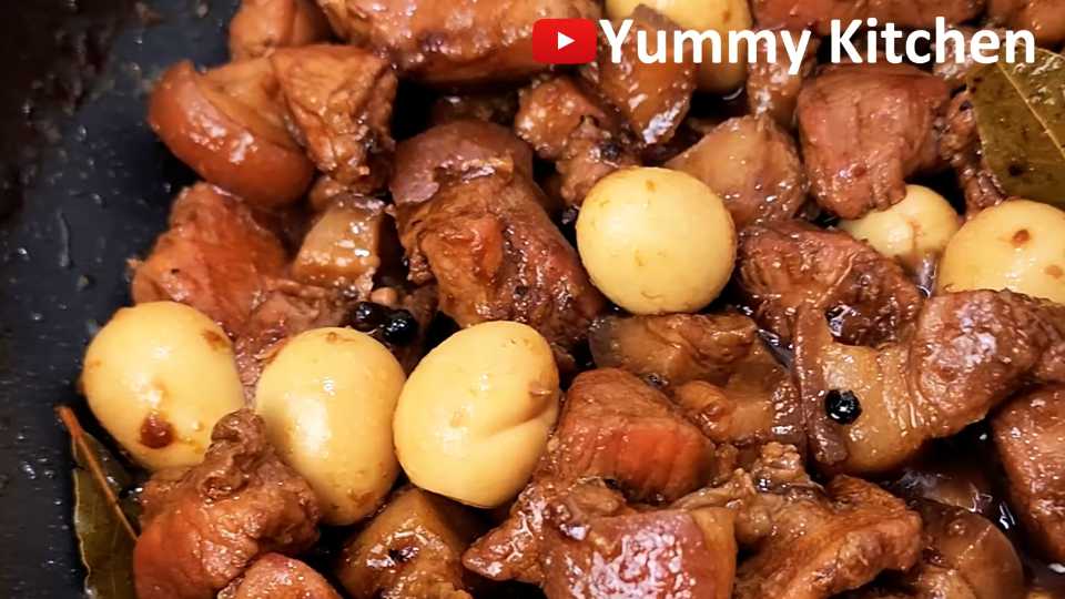 pork adobo with quail eggs simple and easy recipe
