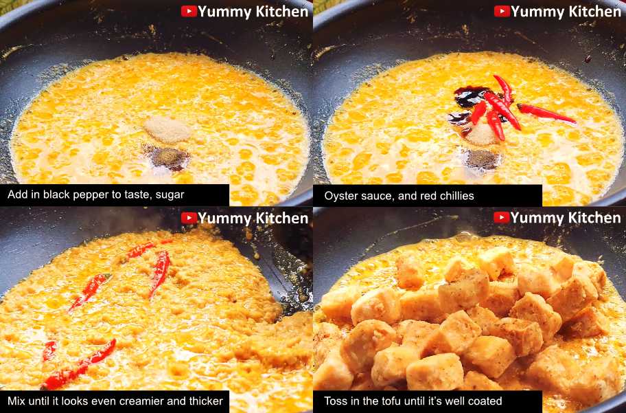 fried tofu with salted egg recipe