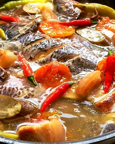 Paksiw na Tilapia ( Sour Stewed Tilapia )