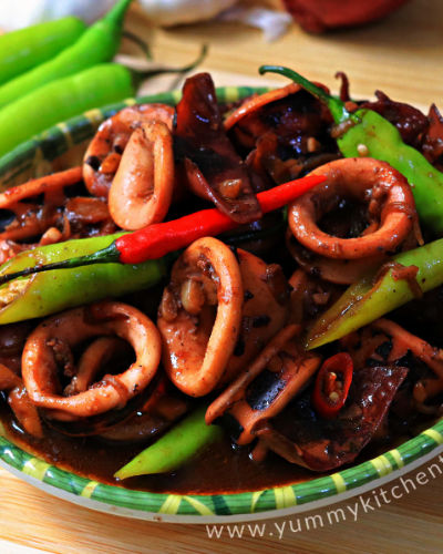 Adobong Pusit ( Squid Adobo )
