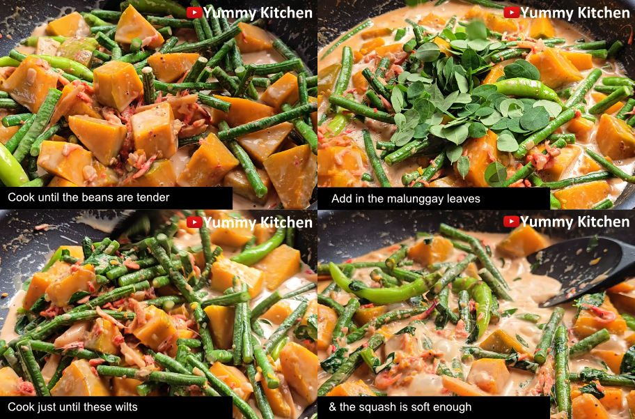 how to make ginataang kalabasa at sitaw recipe