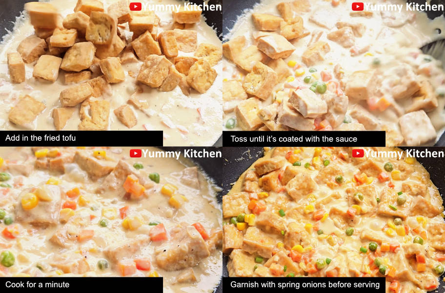 creamy tofu with oyster sauce