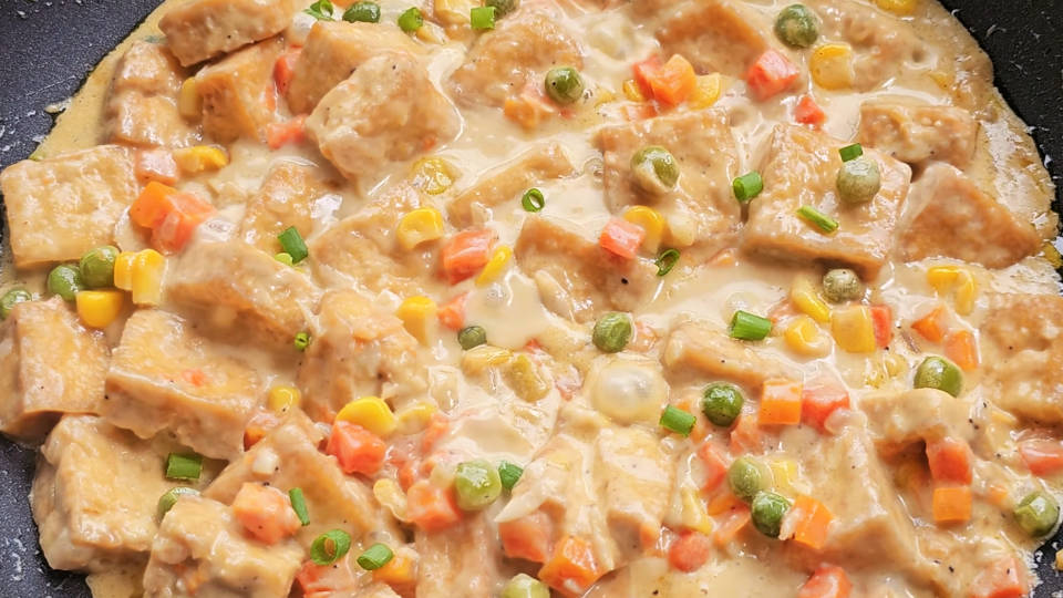 creamy tofu with veggies recipe easy
