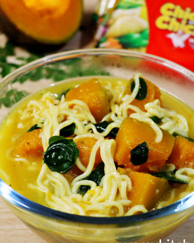 Ginisang Kalabasa with Noodles