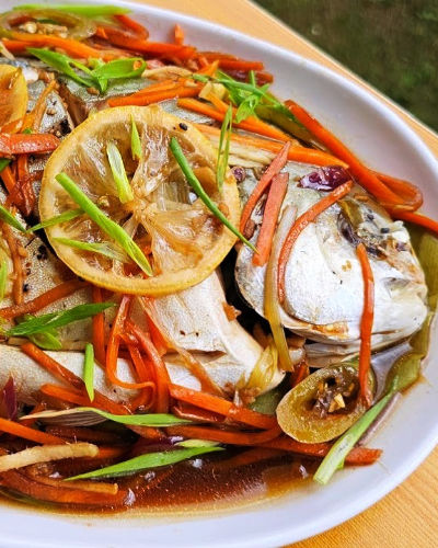 Steamed Pompano