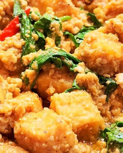 Tofu with Salted Egg Recipe