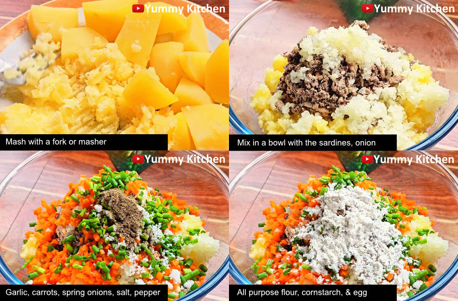 how to cook Potato Nuggets with Sardines