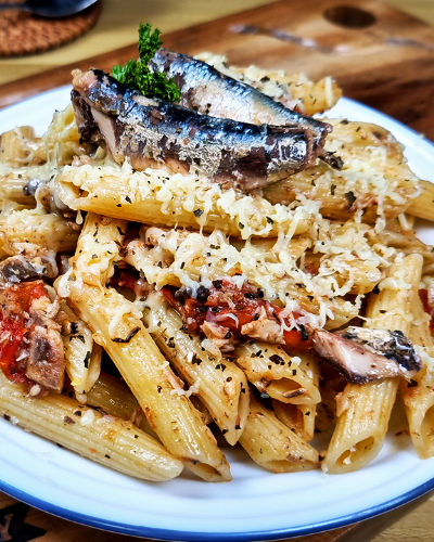 Spanish Sardines Pasta or ligo sardines pasta recipe
