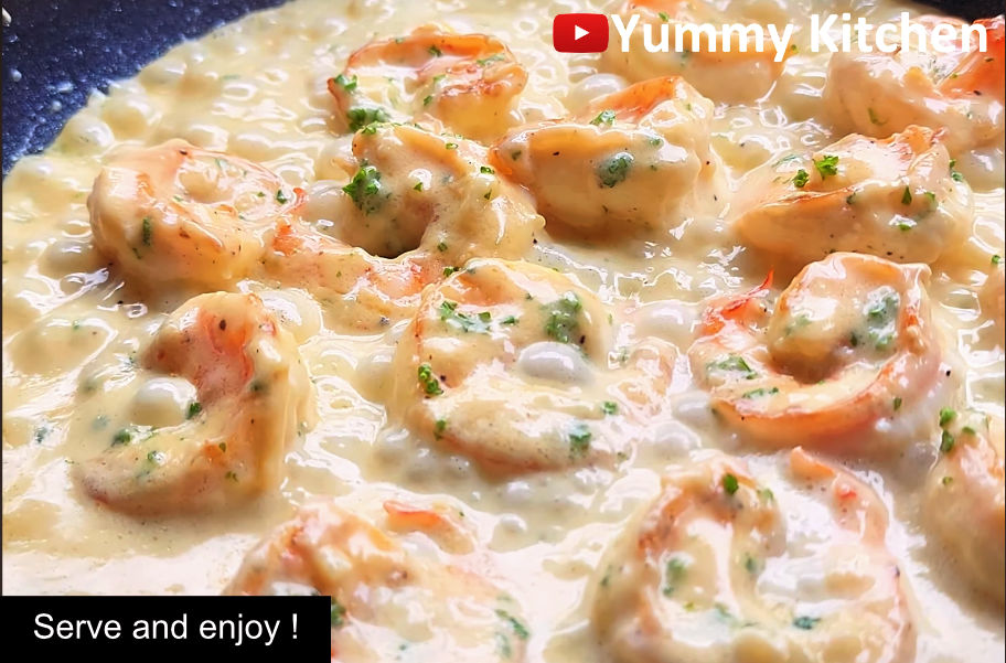 shrimp with garlic sauce pasta