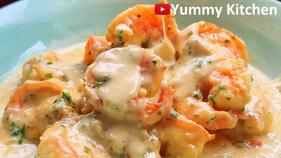 shrimp with garlic sauce and rice