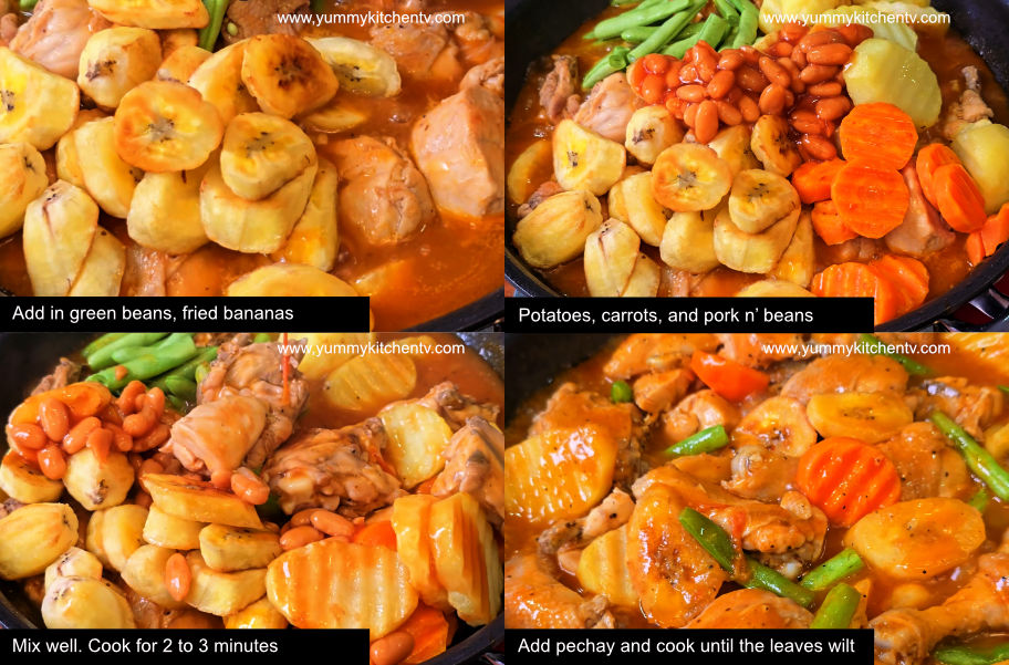 Simple chicken pochero ingredients and procedure