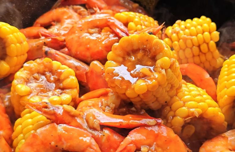 Garlic Buttered Shrimp with Corn