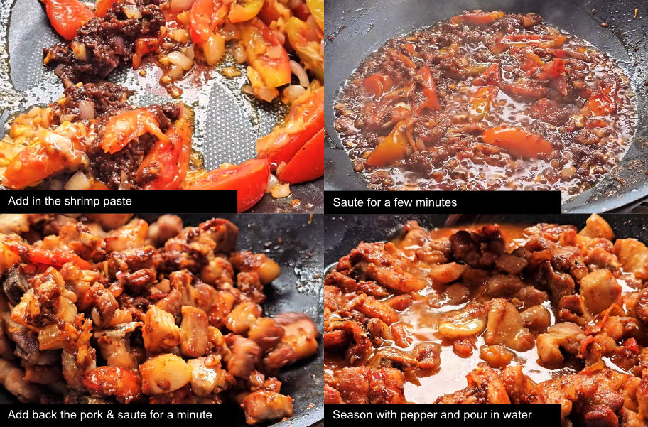 "ecipe pork binagoongan with eggplant